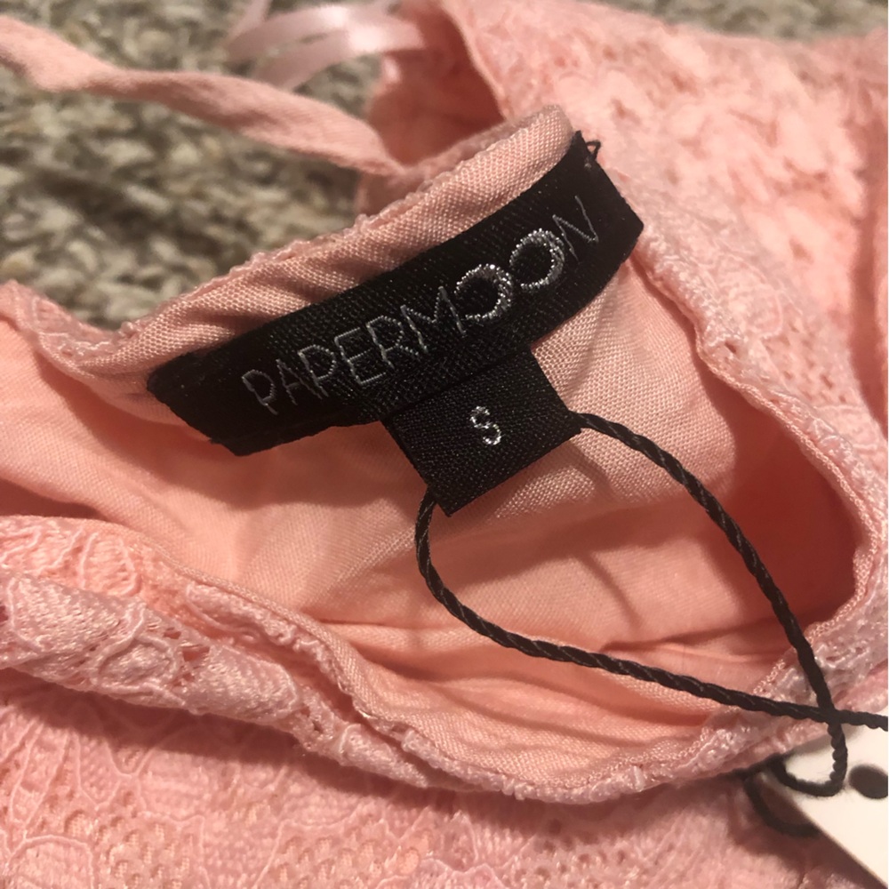 Papermoon Pink Lace Mini Dress - Picture 6 of 14